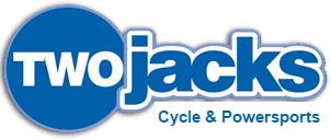 Two Jacks Cycle & Powersports Blue & White logo